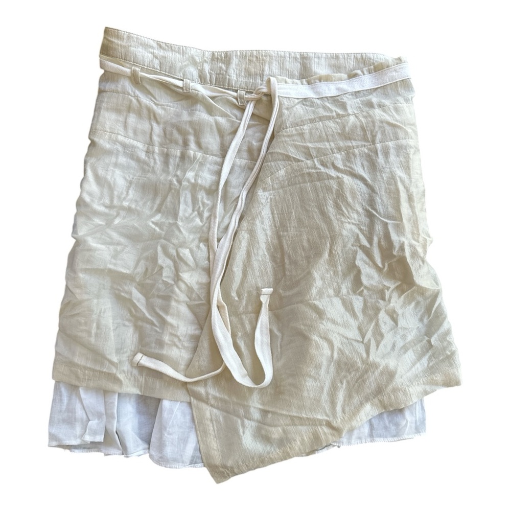Elegant Cream Midi Skirt